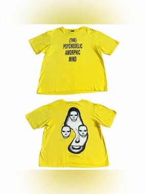 PAM Perks & Mini The Psychedelic Amorphic Mind T Shirt Sz L Yellow Streetwear